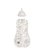 Nor Pufos Saculet Swaddle pentru infasat Nou Nascut + Caciulita First Step Bloom 0.2 Tog Sleepee