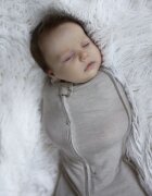 Nor Pufos Saculet Swaddle pentru infasat nou nascut + caciulita First Step Eucalipt Sleepee