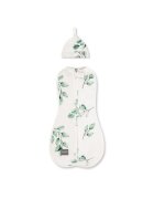 Nor Pufos Saculet Swaddle pentru infasat nou nascut + caciulita First Step Eucalipt Sleepee