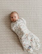 Nor Pufos Saculet Swaddle pentru infasat nou nascut + caciulita First Step Forest Ivory Sleepee