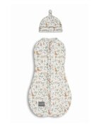 Nor Pufos Saculet Swaddle pentru infasat nou nascut + caciulita First Step Forest Ivory Sleepee