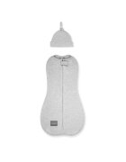 Nor Pufos Saculet swaddle pentru infasat nou nascut + caciulita First Step gri deschis Sleepee