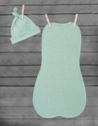 Nor Pufos Saculet swaddle pentru infasat nou nascut + caciulita First Step Menta Sleepee