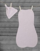 Nor Pufos Saculet swaddle pentru infasat nou nascut + caciulita First Step roz Sleepee