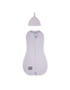 Nor Pufos Saculet swaddle pentru infasat nou nascut + caciulita First Step roz Sleepee