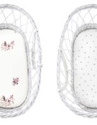 Nor Pufos Set 2 cearceafuri cu elastic pentru landoucosulet bebe Bumbac BirdPuncte Sleepee