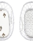 Nor Pufos Set 2 cearceafuri cu elastic pentru landoucosulet bebe Bumbac Jungle PlantPuncte Sleepee