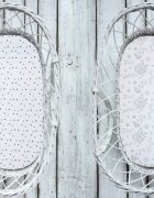 Nor Pufos Set 2 cearsafuri cu elastic pentru landoucosulet bebe BloomPuncte Sleepee