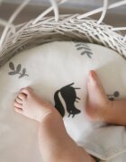 Nor Pufos Set 2 cearsafuri cu elastic pentru landoucosulet bebe BloomPuncte Sleepee