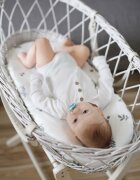 Nor Pufos Set 2 cearsafuri cu elastic pentru landoucosulet bebe Dots Sleepee