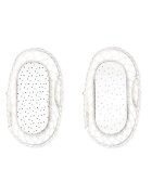 Nor Pufos Set 2 cearsafuri cu elastic pentru landoucosulet bebe Dots Sleepee