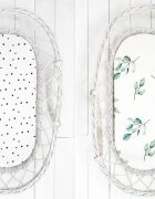 Nor Pufos Set 2 cearsafuri cu elastic pentru landoucosulet bebe EucaliptPuncte Sleepee
