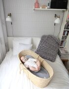 Nor Pufos Set 2 cearsafuri cu elastic pentru landoucosulet bebe EucaliptPuncte Sleepee
