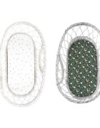 Nor Pufos Set 2 cearsafuri cu elastic pentru landoucosulet bebe Green ForestGri Sleepee