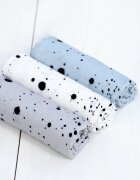 Nor Pufos Set 3 Museline din bambus Dots AlbastruAlbGri Sleepee