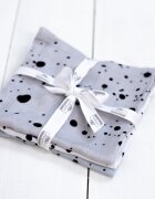 Nor Pufos Set 3 Museline din bambus Dots AlbastruAlbGri Sleepee