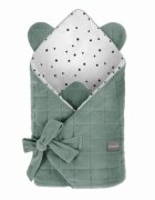 Nor Pufos Wrap cu urechi Babyhorn pentru nou nascut Royal Baby Green Sleepee