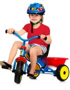Nordic Hoj Tricicleta pentru copii Bamse cu maner scaun reglabil in 4 pozitii roti solide Eva si functie Free-wheel