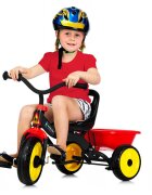 Nordic Hoj Tricicleta pentru copii cu maner scaun reglabil in 4 pozitii functie Free-wheel roti solide EVA
