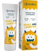 Nordics Pasta de dinti naturala pentru copii cu portocale si clementine 50ml