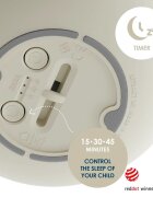 Nosiboo Lampa de veghe Zigg cu lumina rosie si temporizator Grey