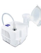 NOVAMA Aparat de aerosoli N nebulizator cu compresor functionare continua sistem de economisire a medicamentului fabricat fara bisfenol si ftalati cu masca pentru copii si adulti SoftTouch si mustiuc