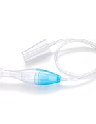 NOVAMA Aspirator nazal Nosa cu conectare la aspiratorul de uz casnic cu varf moale pentru copii din prima zi de viata si periuta din nylon pentru curatare