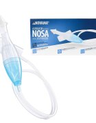 NOVAMA Aspirator nazal Nosa cu conectare la aspiratorul de uz casnic cu varf moale pentru copii din prima zi de viata si periuta din nylon pentru curatare