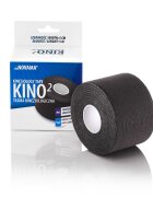 NOVAMA Banda Kinesiologica Kino2 impermeabila moale si confortabila fara latex 5 cm x 5 m negru