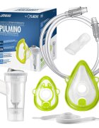 NOVAMA Kit accesorii universale Pulmino pentru aparate aerosoli cu compresor pahar masti Soft Touch pentru copii si adulti piesa bucala si furtun