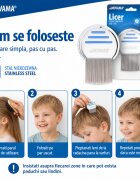 NOVAMA Pieptene Licer pentru indepartarea paduchilor si a lindinilor din otel inoxidabil dinti lungi 50 x 50 mm