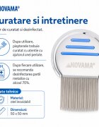 NOVAMA Pieptene Licer pentru indepartarea paduchilor si a lindinilor din otel inoxidabil dinti lungi 50 x 50 mm