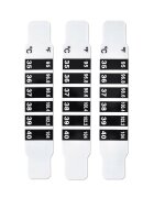 NOVAMA Set termometru banda pentru frunte White LCD cristale lichide 3 buc albnegru