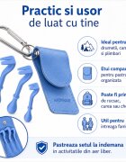 NOVAMA Set Ticker pentru indepartarea capuselor de marimi diferite 3 dispozitive cu forma de carlig etui
