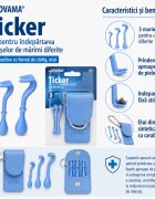 NOVAMA Set Ticker pentru indepartarea capuselor de marimi diferite 3 dispozitive cu forma de carlig etui