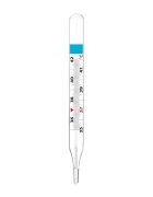 NOVAMA Termometru clasic din sticla White Sigma ecologic cu Galinstan fara mercur fara baterii cu agitator