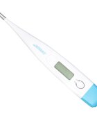 NOVAMA Termometru electronic tip stilou White PI rezistent la apa cu afisaj clar memorie pentru ultima masuratoare oprire automata si etui de protectie