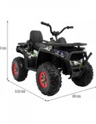 Novokids ATV electric pentru copii Desert Rider Camuflaj cu acumulator Faruri luminoase Roti din Cauciuc EVA 3-12 ani maxim 50 kg 2 Baterii de 12V Mp3USB 2 Viteze Lungime 111 cm Model Offroad