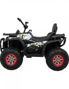 Novokids ATV electric pentru copii Desert Rider Camuflaj cu acumulator Faruri luminoase Roti din Cauciuc EVA 3-12 ani maxim 50 kg 2 Baterii de 12V Mp3USB 2 Viteze Lungime 111 cm Model Offroad