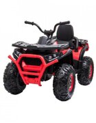 Novokids ATV electric pentru copii Desert Rider Rosu cu acumulator Faruri luminoase Roti din Cauciuc EVA 3-12 ani maxim 50 kg 2 Baterii de 12V Mp3USB 2 Viteze Lungime 111 cm Model Offroad