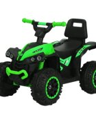 Novokids ATV fara pedale pentru copii Little Monster Verde cu melodii si lumini maxim 25 kg sezut confortabil