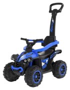 Novokids ATV pentru copii Little Beast Albastru cu melodii si lumini maner de impins detasabil fara pedale greutate admisa 25 kg