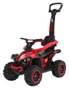 Novokids ATV pentru copii Little Beast Rosu cu melodii si lumini maner de impins detasabil fara pedale greutate admisa 25 kg