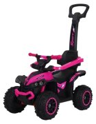 Novokids ATV pentru copii Little Beast Roz cu melodii si lumini maner de impins detasabil fara pedale greutate admisa 25 kg