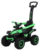Novokids ATV pentru copii Little Beast Verde cu melodii si lumini maner de impins detasabil fara pedale greutate admisa 25 kg