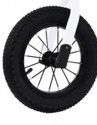 Novokids Bicicleta pentru copii SplendOr Balance Bike 120 Alb pedagogica fara pedale cu Roti gonflabile din cauciuc de 12 inch 1-5 ani Maxim 30 kg Cadru otel Ghidon si sa reglabile pe inaltime