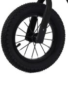 Novokids Bicicleta pentru copii SplendOr Balance Bike 120 Negru pedagogica fara pedale cu Roti gonflabile din cauciuc de 12 inch 1-5 ani Maxim 30 kg Cadru otel Ghidon si sa reglabile pe inaltime
