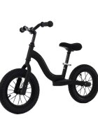 Novokids Bicicleta pentru copii SplendOr Balance Bike 120 Negru pedagogica fara pedale cu Roti gonflabile din cauciuc de 12 inch 1-5 ani Maxim 30 kg Cadru otel Ghidon si sa reglabile pe inaltime