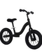 Novokids Bicicleta pentru copii SplendOr Balance Bike 120 Negru pedagogica fara pedale cu Roti gonflabile din cauciuc de 12 inch 1-5 ani Maxim 30 kg Cadru otel Ghidon si sa reglabile pe inaltime