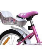 Novokids Bicicleta pentru copii SplendOr Boom PRO Edition Roz Cosulet pentru papusi Roti 16 inch Greutate admisa 50 kg Cadru din otel Roti ajutatoare detasabile Ghidon reglabil pe inaltime